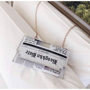 Newspaper Purse clutch handbag